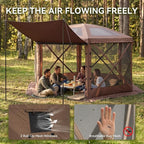 Aoxun 15x15ft Pop Up Canopy Tent, Screen Tent - Image 4