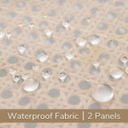 Outdoor Sheer Curtains for Patio Waterproof, 2 Panels Rod Pocket Indoor/Outdoor - Image 5