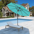 9FT Patio Umbrella with Solar Lights, Outdoor Market Umbrella with Tilt and - Image 7