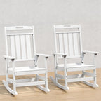 Oversized HDPE Outdoor Rocking Chair Set of 2, All-Weather, Extra Large & Extra by Plawdlik