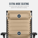 Best Choice Products Oversized Padded Zero Gravity Chair w/Canopy Headrest Cup - Image 5