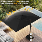10x10 FT Patio Cantilever Umbrella, Rectangular Heavy Duty Offset Umbrella - Image 6