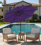 9FT Auto-Tilt Patio Umbrella|Outdoor Market Table Umbrella - Image 6