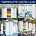 PureFit Outdoor Curtains for Patio Waterproof Weatherproof Outside Curtains | - Image 5