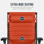 Best Choice Products Oversized Padded Zero Gravity Chair w/Canopy Headrest Cup - Image 5