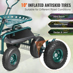 VEVOR Garden Cart Rolling Workseat - Image 4