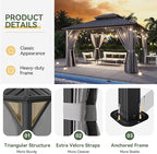 Aoxun Gazebo 12x14 Hardtop Gazebo - Image 4