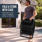 Best Choice Products Oversized Padded Zero Gravity Chair w/Canopy Headrest Cup - Image 8