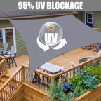 Neween Waterproof Sun Shade Sail Rectangle UV Block Canopy - Image 3