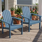SERWALL HDPE Stackable Adirondack Chair, Space-Saving - Image 2