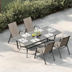 GarveeLife Stackable Outdoor Chairs Set of 4, All Weather Patio Chairs - Image 7