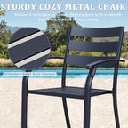 Patio Dining Chairs Set of 4, Wrought Iron Patio Furniture Chairs - Image 5