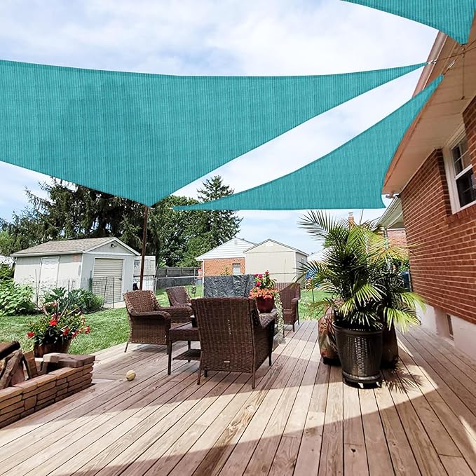 Patio Paradise 17' x 17' x 17' Sun Shade Sail Triangle Canopy Shade Cloth by Patio