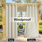 NICETOWN 2 Panels Weighted Blackout Curtains Waterproof & Windproof, Thermal - Image 5