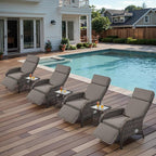7 Piece Wicker Patio Furniture Set - Image 4
