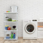 Gracious Living 4-Shelf Unit, Plastic Storage Shelves and Rack, Knect-A-Shelf - Image 2