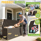 Greesum Outdoor Storage Box 82 Gallon Storage Bin - Image 3