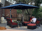 PURPLE LEAF Patio Cantilever Umbrella 9' X 12' Large Double Top, 3-Yr - Image 2