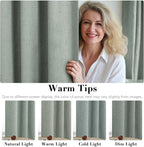 H.VERSAILTEX Bedroom Curtains Blackout Linen Blackout Curtains 84 Inches Long - Image 5