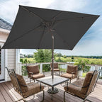 JEAREY 6.5x10 ft Rectangular Patio Umbrellas Rectangle Outdoor Umbrella - Image 6