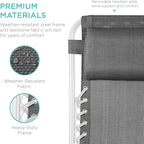 Best Choice Products Set of 2 Adjustable Steel Mesh Zero Gravity Lounge Chair - Image 7