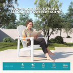 THOEOE Stackable Adirondack Chair Set of 6, Fire Pit Chairs, Space Saving - Image 7