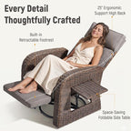 Luxury Patio Swivel Recliner Chair - Image 8