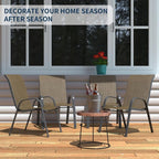 Amopatio Patio Chairs Set of 4, Outdoor Stackable Dining Chairs - Image 2