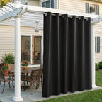 Set of 4 Outdoor Curtains for Patio Waterproof, Breathable Grommet Panels for by Sunshelf