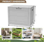 35 Gallon Outdoor Storage Box Waterproof, Deck Boxes Outdoor, Patio Cushions - Image 7