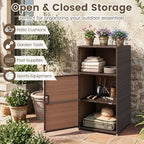Tangkula Rattan Outdoor Storage Cabinet - Image 3
