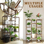 Plant Stand Indoor Outdoor, 10 Tiered Plant Shelf Wood Plant Rack | Tall Plant - Image 4