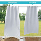 RYB HOME Outdoor Curtains for Patio Waterproof, Windproof - Image 4