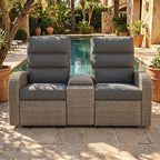 Oversized Wicker Outdoor Recliner Lovseat by LayinSun