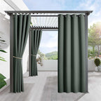 RYB HOME Outdoor Curtains for Patio Waterproof Block Sunlight Thermal Insulated by RYBHOME