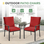 LVUYOYO Outdoor Patio Dining Chairs Set of 6, Metal Stackable Chairs Set - Image 4