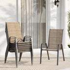 TLSUNNY Patio Chair, Outdoor Stackable Textilene Chairs Set of 8, by TLSUNNY