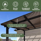 Aoxun 24’x10’ Gazebo with Aluminum Frame & Polycarbonate Panel, Outdoor Patio - Image 7