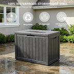 Outdoor Storage Box, 50 Gallon Waterproof Deck Box, Snap-Together Storage Bin - Image 4