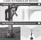 10 X 13 FT Cantilever Outdoor Patio Umbrella - Image 5