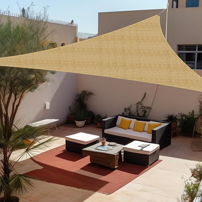 Shade&Beyond Custom Sun Shade Sail 10'x14'x17.2' Triangle Sun Sail Shades Patio by ShadeBeyond