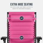 Best Choice Products Oversized Padded Zero Gravity Chair w/Canopy Headrest Cup - Image 5