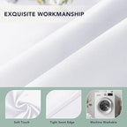 White Outdoor Curtains for Patio Waterproof, 8 Drape Panels | Privacy & - Image 5