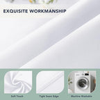 White Outdoor Curtains for Patio Waterproof, 6 Drape Panels | Privacy & - Image 5