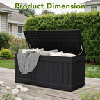 Devoko 78 Gallon Deck Box, Waterproof Resin Outdoor Storage Box | Outdoor - Image 4