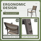 Flamaker Patio Chairs Textilene Outdoor Chairs Set of 6 Stackable Dining Chair - Image 4