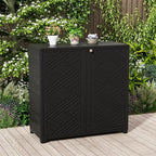 KINYING Outdoor Storage Cabinet Waterproof, 60 Gallon Resin Outdoor Storage Shed - Image 2