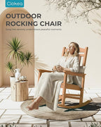 Oversized Outdoor Rocking Chairs Set of 2, 380lbs Heavy-Duty Large Patio Rocker - Image 7