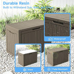 55 Gallon Outdoor Storage Box Waterproof, UV Resistant Resin Deck Box - Image 5