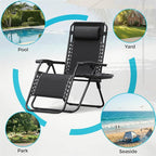 Homall Zero Gravity Chair Patio Folding Lawn Outdoor Lounge Gravity Camp - Image 6